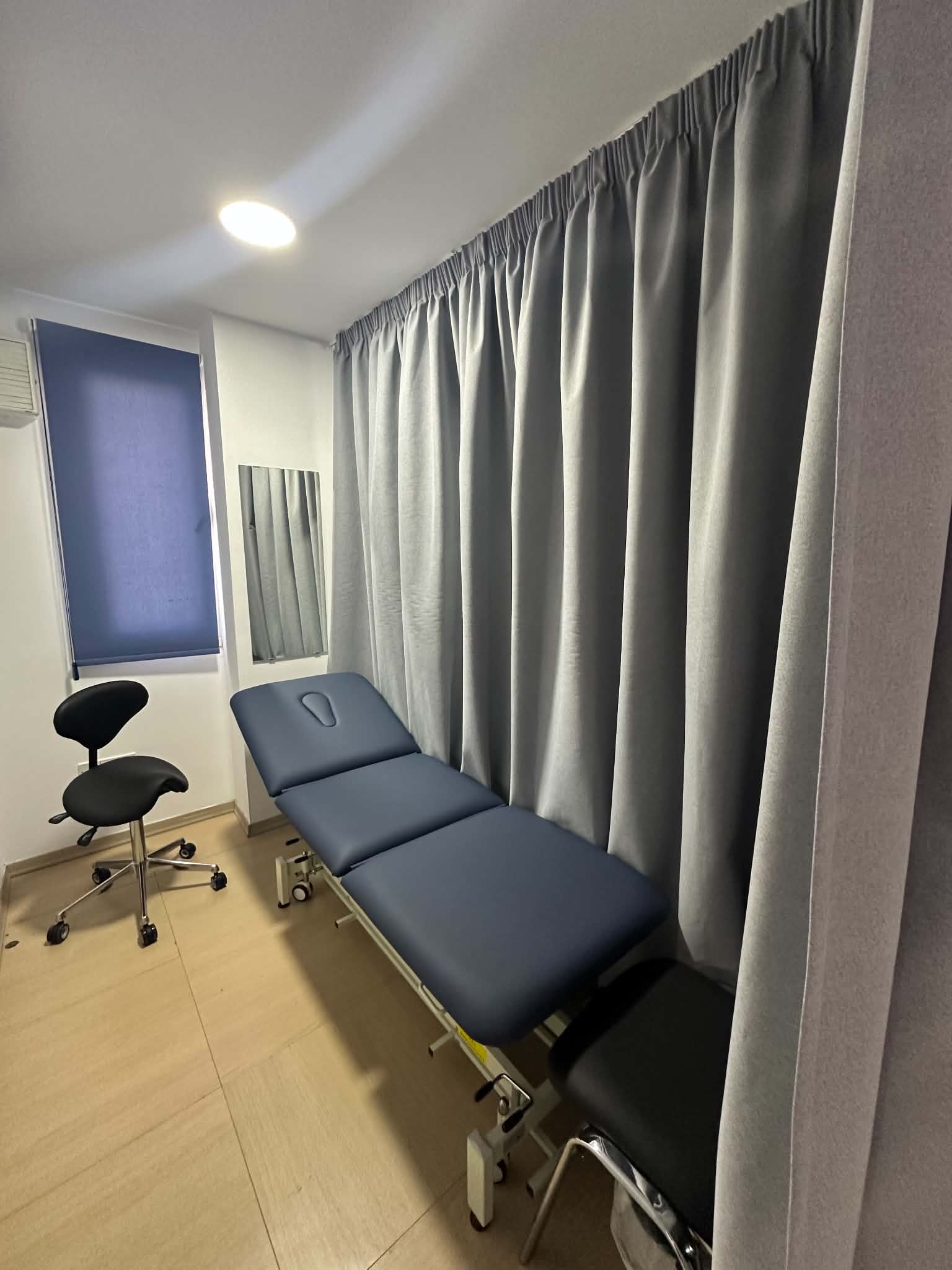 Curtained treatment area